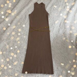 Tan Fitted Sun Dress